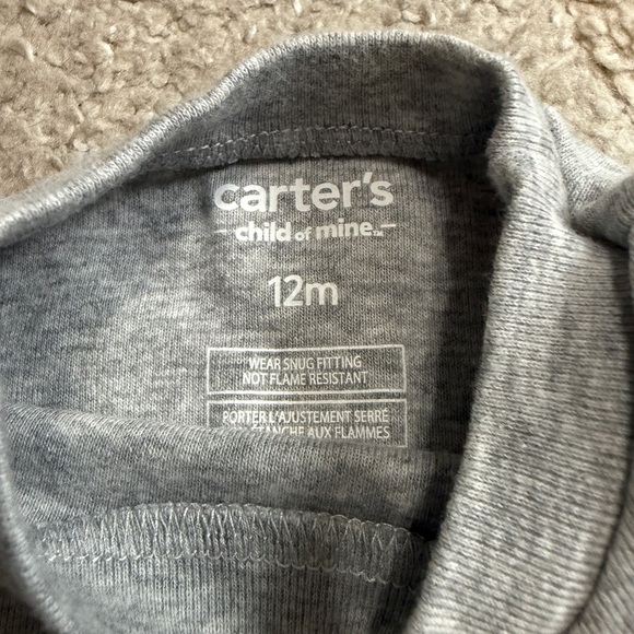 Carter's Dinosaur Print Pajama Set - Gray and Green - Picture 2 of 3